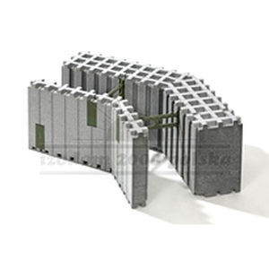Blocco cassero in polistirene espanso PSE - MCF 35 EA/R - izodom 2000 polska - in Néopor® / per muro / isolante