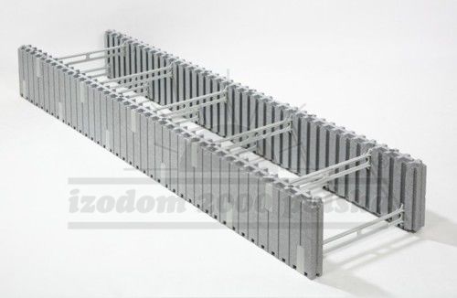 Blocco cassero in polistirene espanso PSE - MCFU 2/50 - izodom 2000 polska - in Néopor® / per muro / isolante