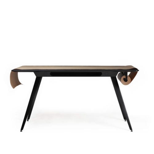 Tavolo da lavoro contemporaneo - KNEKK - FORAFORM AS - in MDF / in linoleum / con supporto in metallo