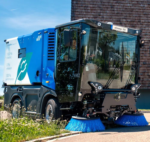 Spazzatrice montata su camion - eCleango 550 - Aebi Schmidt - aspirante / per strade / elettrica