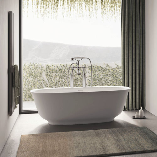 Vasca da bagno ovale - IBISCO - Relax - da appoggio / per ambiente abitativo / in Solid Surface