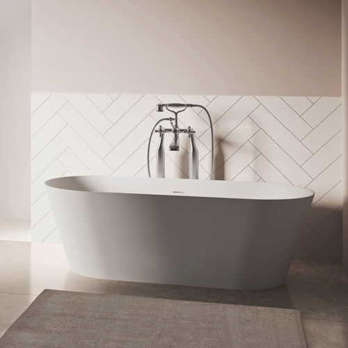 Vasca da bagno ovale - LILIUM - Relax - da appoggio / per ambiente abitativo / in Solid Surface