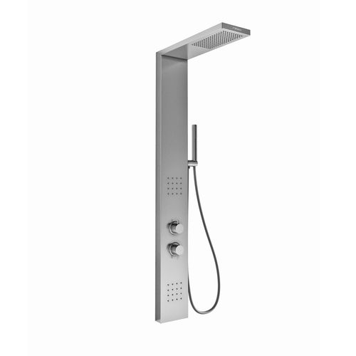 Colonna doccia in acciaio inossidabile - JOY PLUS - Relax - da parete / contemporanea / con doccia a mano