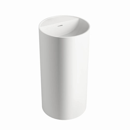 Lavabo totem - CALLA - Relax - in Solid Surface / rotondo / senza foro