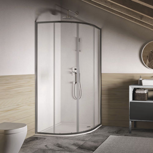 Box doccia in vetro - FLAT R2-S - Relax - con porta scorrevole / semicircolare / vetro trasparente
