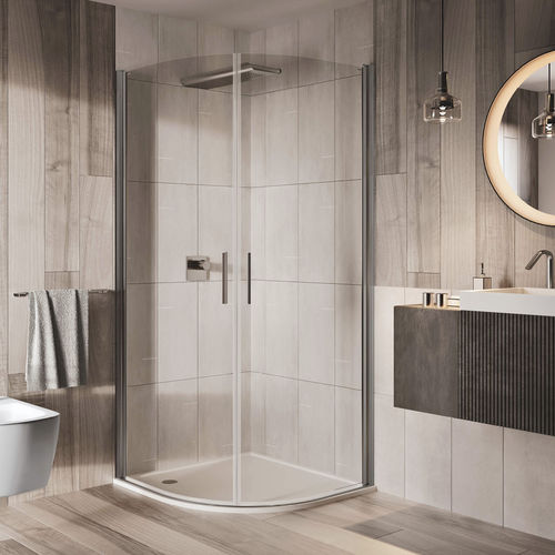Parete doccia battente - LIGHT RB - Relax - semicircolare / d'angolo / in vetro temprato