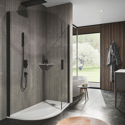 Parete doccia battente - LUXOR 140S  - Relax - semicircolare / d'angolo / in vetro temprato