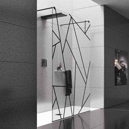 Parete doccia fissa - WALL C - Relax - reversibile / a nicchia / in vetro temprato