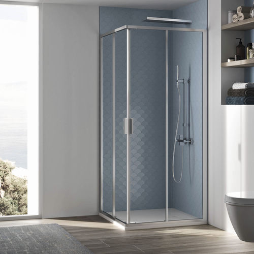 Box doccia in vetro - FLAT A+A - Relax - con porta scorrevole / d'angolo / vetro trasparente