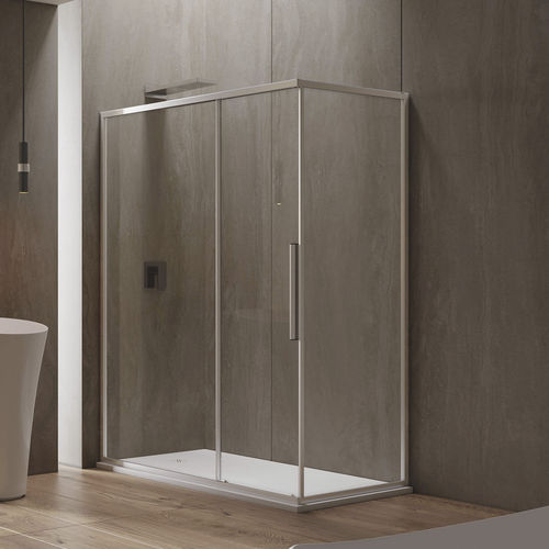 Box doccia in vetro - UNICO SF+F - Relax - in alluminio / con porta scorrevole / rettangolare