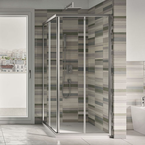 Box doccia in vetro temprato - LYRA A+A - Relax - in alluminio / con porta scorrevole / d'angolo