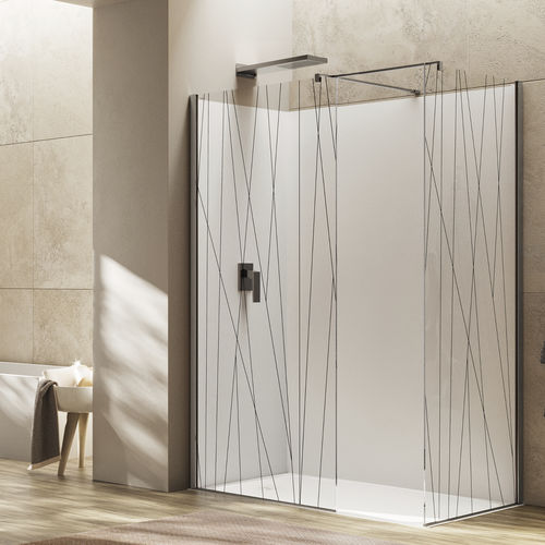 Box doccia all'italiana - WALL F+F - Relax - in vetro temprato / fisso / d'angolo