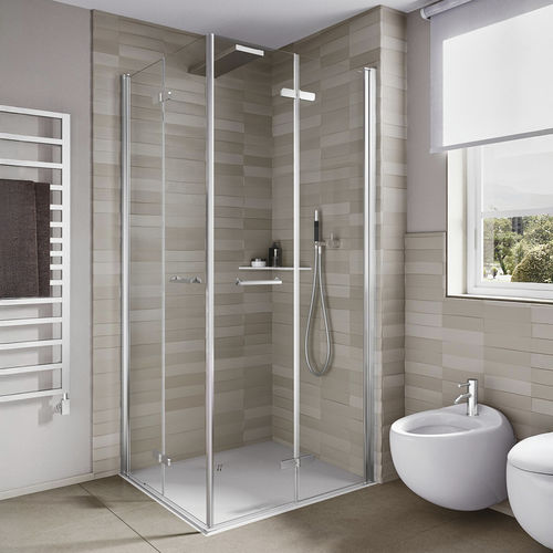 Box doccia in vetro - LIGHT AS - Relax - con porta pieghevole / d'angolo / vetro trasparente