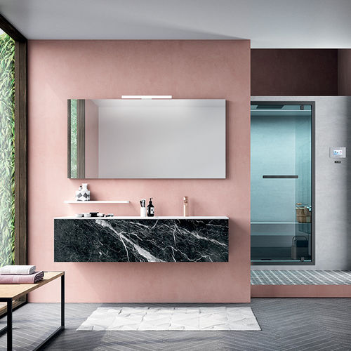 Mobile lavabo sospeso - Comp. ECL 01 - Geromin - in marmo / in Solid Surface / contemporaneo