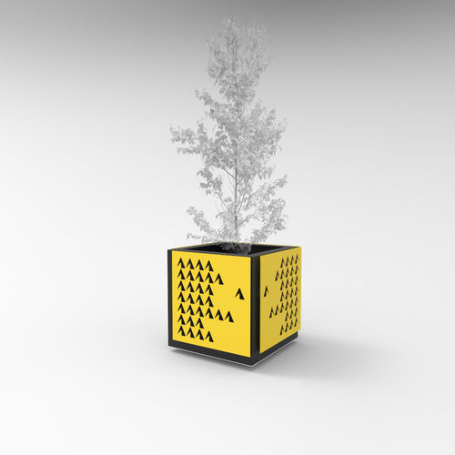 Fioriera in metallo - CUBE - CITYSì - rettangolare / quadrata / modulabile