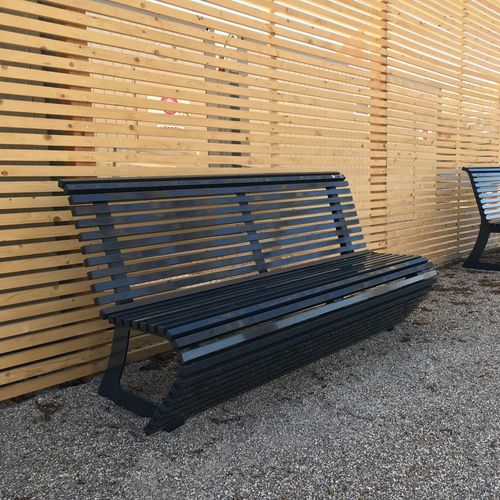 Panca per spazi pubblici contemporanea - ELODIE - CITYSì - in legno / in acciaio galvanizzato / in alluminio