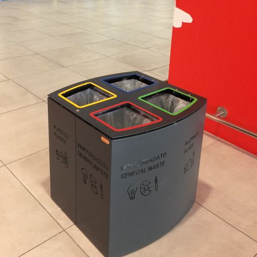 Portarifiuti pubblico - WINDOWS - CITYSì - per raccolta differenziata / in acciaio galvanizzato / in acciaio verniciato