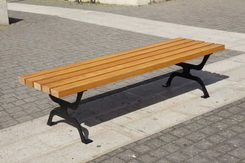 Panca per spazi pubblici contemporanea - RETRO' WOOD SEDUTA - CITYSì - in legno / in metallo verniciato / modulare