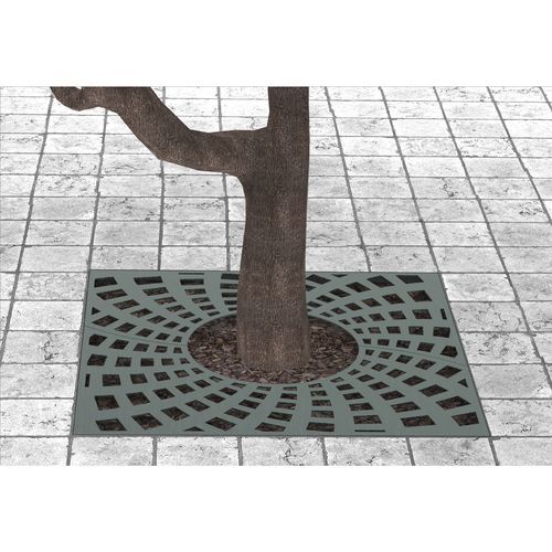 Griglia per alberi quadrata - 2321 - CITYSì - rotonda / in acciaio galvanizzato / tagliata al laser