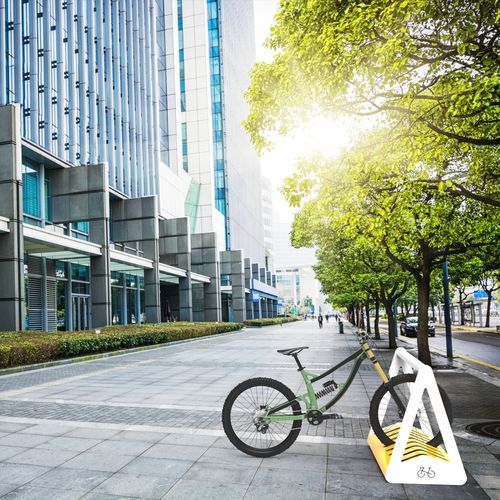 Rastrelliera per biciclette a pavimento - SIBILLA  - CITYSì - orizzontale / doppia / per parco giochi