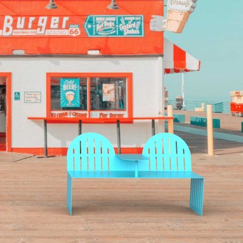 Panca per spazi pubblici contemporanea - KEY WEST - CITYSì - in acciaio galvanizzato / in acciaio verniciato / con schienale