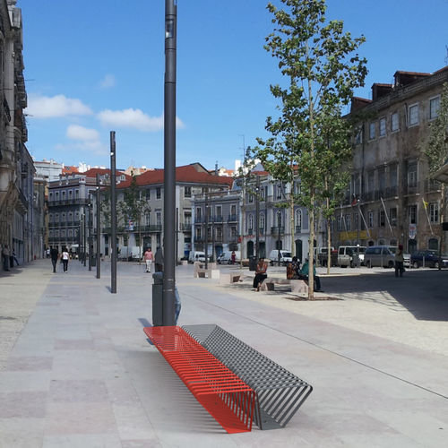 Panca per spazi pubblici moderna - 3619 - CITYSì - in acciaio galvanizzato / in acciaio verniciato / senza schienale