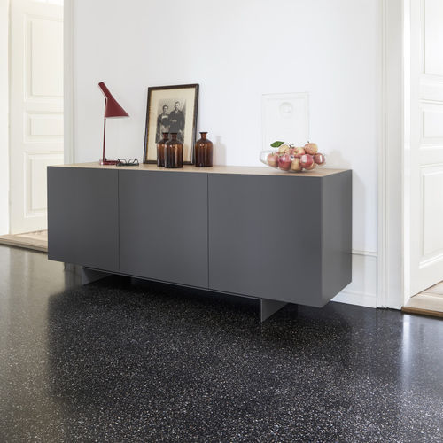 Credenza contemporanea - LIN - Mobimex - in legno massiccio / in pietra naturale / bianca
