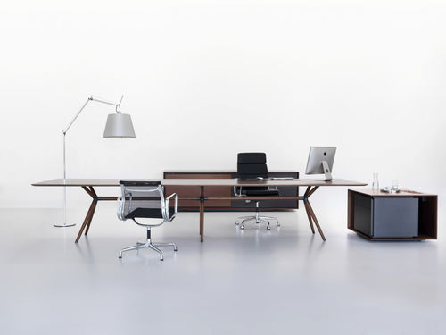 Scrivania direzionale - X2 - Mobimex - contemporanea / in legno massiccio / in acciaio