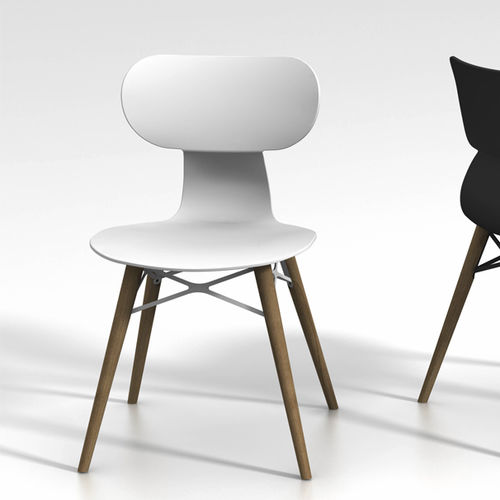 Sedia contemporanea - YUGO-S WOX   - PAPATYA - da esterno / da interno / in faggio