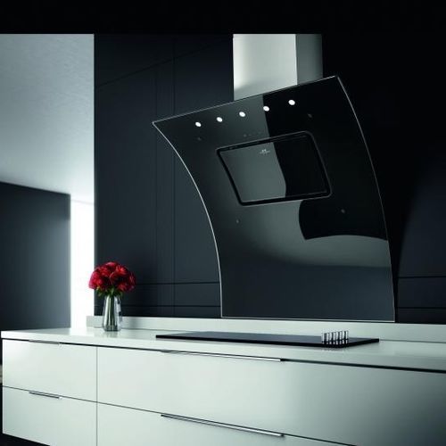 Cappa a muro - OPERA - Galvamet - con condotto / con illuminazione integrata / design originale