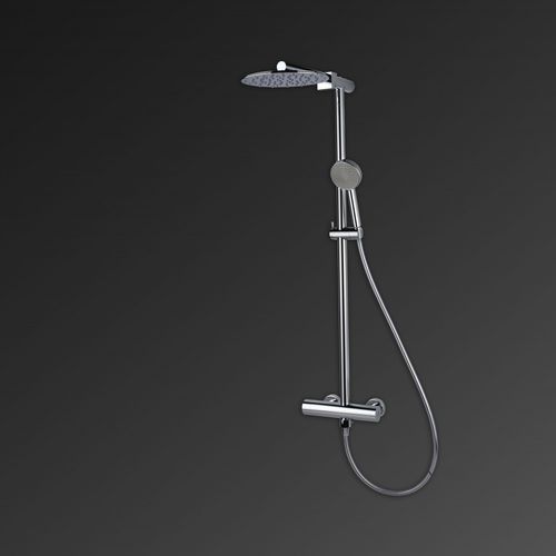 Colonna doccia termostatica - ECHO WATERFALL - TENDER RAIN - in ottone / da parete / contemporanea