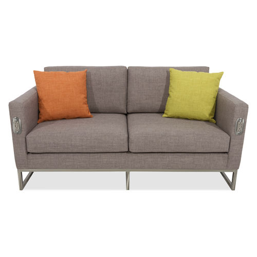 Divano contemporaneo - SIMPLE CHARGE LOVESEAT - Versa Products - in tessuto / con cuscino rimovibile / marrone