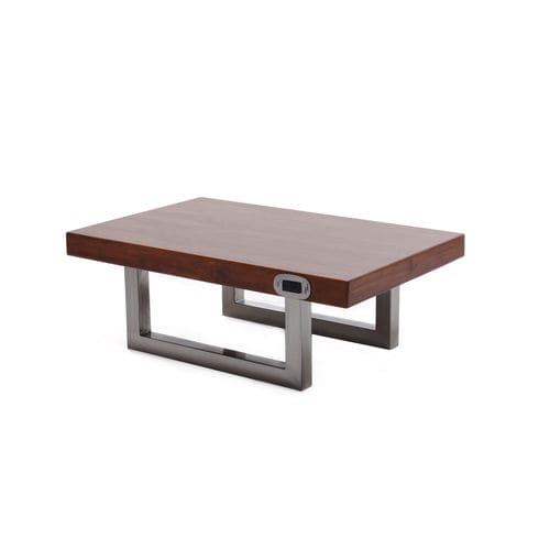 Tavolino basso contemporaneo - SIMPLE CHARGE - Versa Products - in legno / rettangolare / con presa di corrente integrata