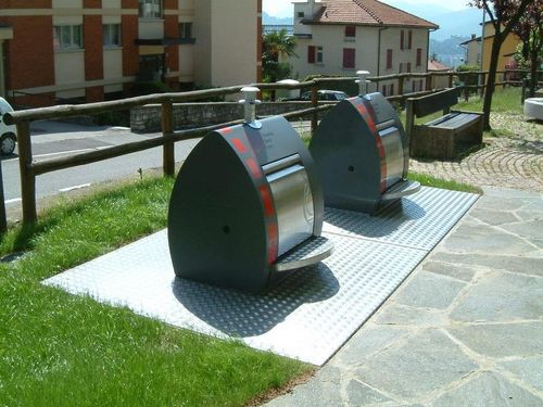 Portarifiuti a contenitori interrati - ECOTOPLINE DEEP COLLECTION  - ECOMP Ltd - pubblico / per raccolta differenziata / in acciaio