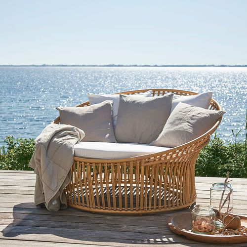 Dormeuse contemporanea - Olympia nest - Sika-Design - in tessuto / in rattan / in alluminio
