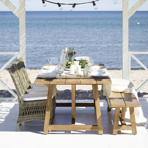 Tavolo classico - George  - Sika-Design - in teak / con supporto in teak / rettangolare