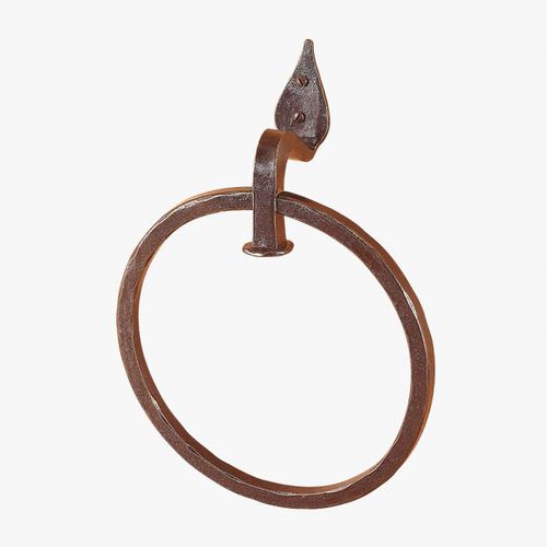 Portasalviette ad anello - FT324 - IL Forgiato - da parete / in ferro battuto / nero