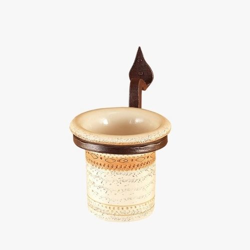 Portascopino per WC in ceramica - FT321 - IL Forgiato - in vetro / da parete