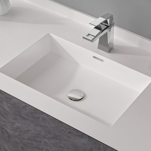 Lavabo da incasso - FXP - Hasenkopf - in acrilico / in Solid Surface / con piano integrato