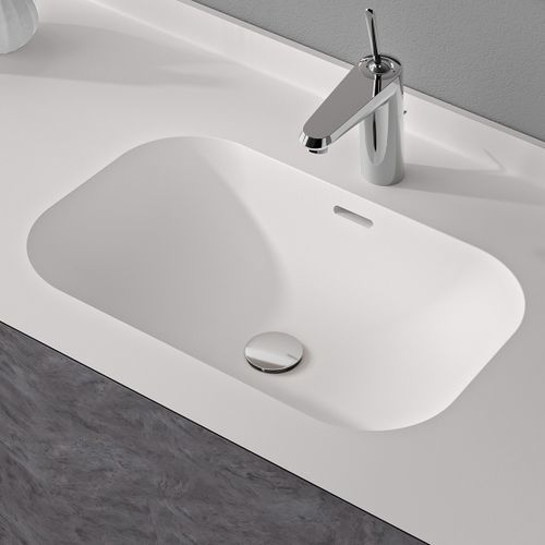 Lavabo sottopiano - FXS10 - Hasenkopf - in acrilico / in Solid Surface / con piano integrato