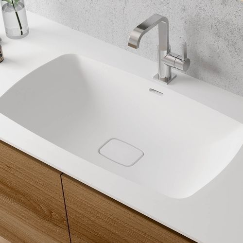 Lavabo da incasso - MIRAKLON FMT - Hasenkopf - in Corian® / in Solid Surface / con piano integrato