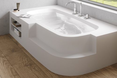 Vasca da bagno ovale - CU-KN - Hasenkopf - integrata / per ambiente abitativo / in Corian®