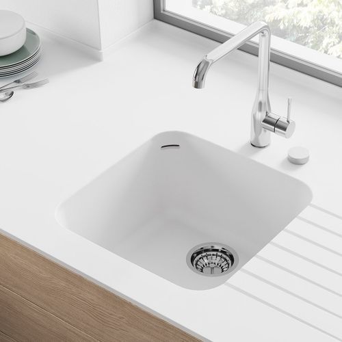 Lavello a 1 vasca - DUPONT-857 - Hasenkopf - con gocciolatoio / in Corian® / monoblocco