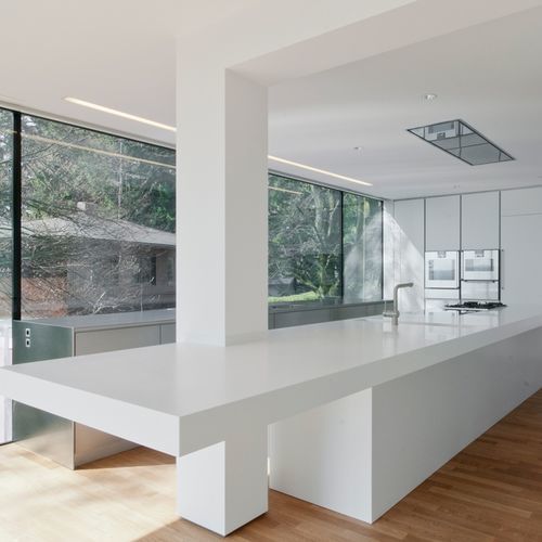 Piano di lavoro in Corian® - Z13 - Hasenkopf - per uso residenziale / da interno / bianco