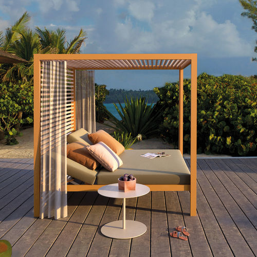 Letto da giardino a baldacchino - DAYBED - KETTAL - matrimoniale / moderno / con illuminazione incorporata