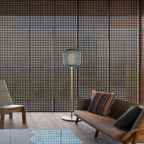 Lampada da terra - BELA - KETTAL - in alluminio / in corda / contemporanea