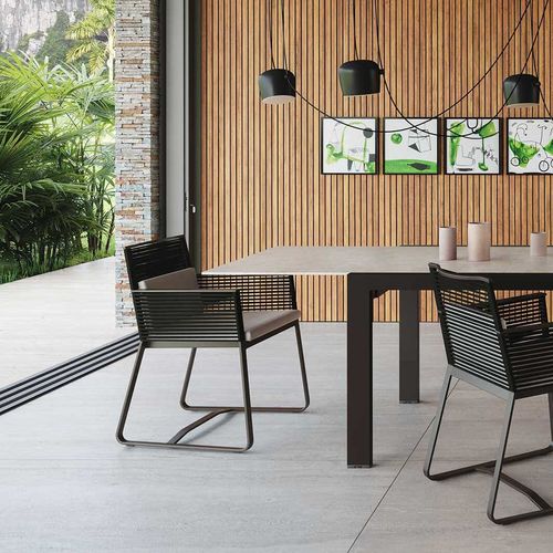 Sedia da pranzo contemporanea - LANDSCAPE  - KETTAL - da interno / da esterno / in alluminio