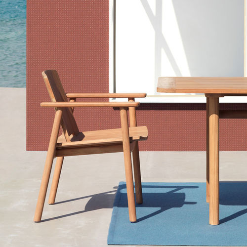 Sedia da pranzo contemporanea - RIVA - KETTAL - da esterno / da interno / in teak