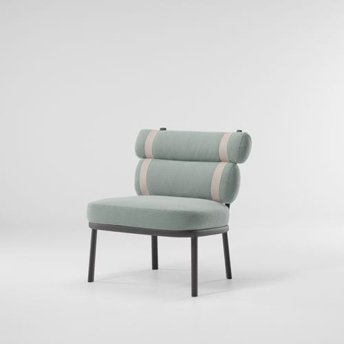 Chauffeuse contemporanea - ROLL - KETTAL - in tessuto / in alluminio / con cuscino rimovibile