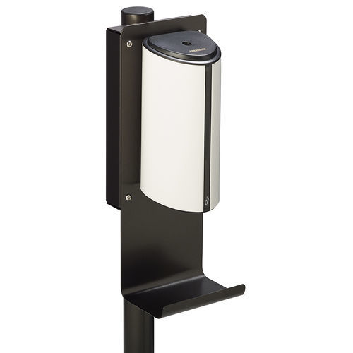 Dispenser di gel igienizzante da terra - SANIMAINS - ROSSIGNOL - automatico / in ABS / in metallo laccato